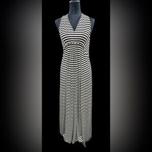 Chico's Black and White Halter Sundress Maxi (Sm/Med)